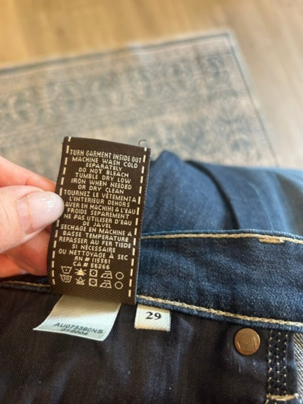 7 For All Mankind Dark Wash Bootcut Jeans size 29 - Picture 7 of 8